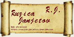 Ružica Janjetov vizit kartica